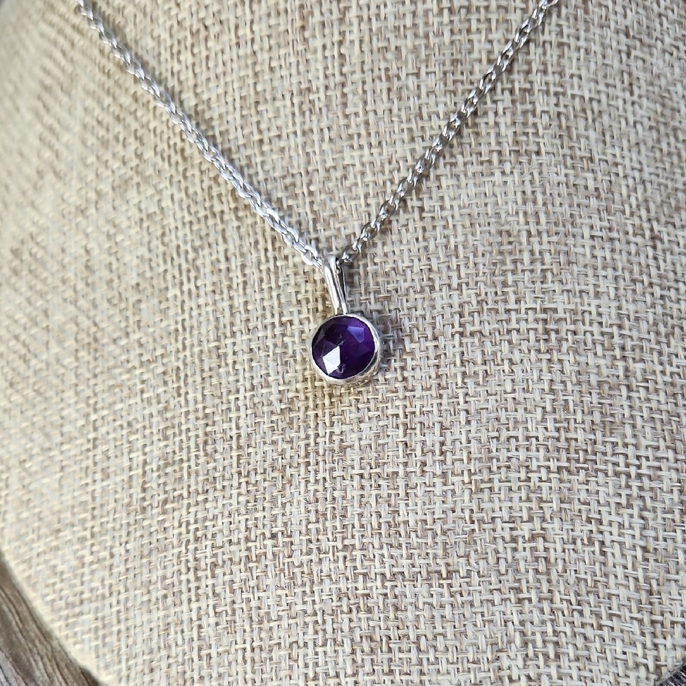 Handmade Amethyst Sterling Silver  Gemstone Pendant. Wearable Art - Picture 12 of 12